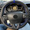 Автоаксессуары Чехол на руль Кожаная отделка Для Renault Megane 3 Scenic 3 Kangoo 2 Fluence (ЗЕ) Samsung SM3 Nissan NV250