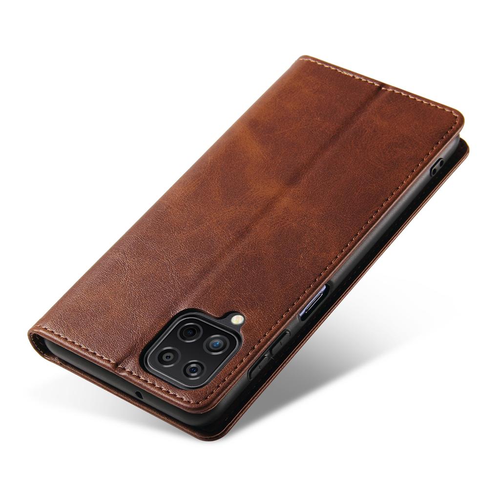 Защитный чехол для телефона Samsung Galaxy A22 4G (Версия ЕС),Кожаный чехол для телефона с текстурой теленка, кошелек, подставка