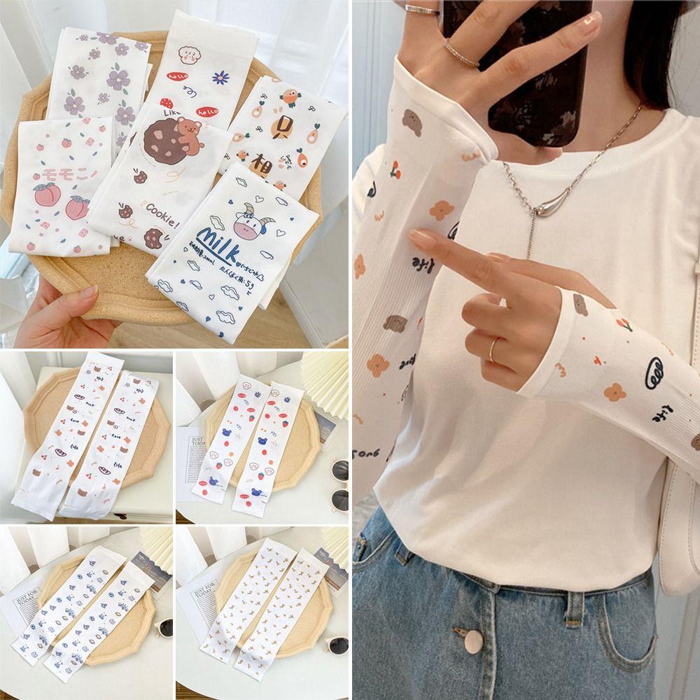 Велосипедные митенки Эластичные налокотники Женские перчатки Рукав из ледяного шелка Солнцезащитные перчатки