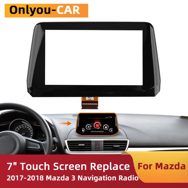 B61A611J0 7 inch Touch Screen Digitizer For MAZDA 3 Axela 2017-2018 Navigation Display Car Accessories B61A-61-1J0A