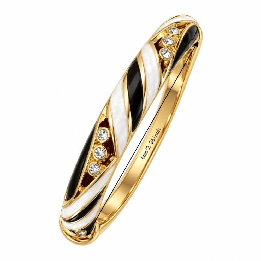 Gold Plated Bangle Bracelet Drip Oil Finish Bangle Jewelry Gift Wrist Jewelry Party Daily Wear