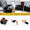 6 шт., наклейки на черные стойки, подходят для Peugeot 308 I/T7 2008-2013, комплекты внешних накладок на окна и двери автомобиля, аксессуары