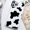 White Black Cow Symbol Print Pattern Silicone Phone Case For iPhone 12 11 13Pro 6 6s 7 8 Plus 5 5S SE 2020 X XR XS Max TPU Cover