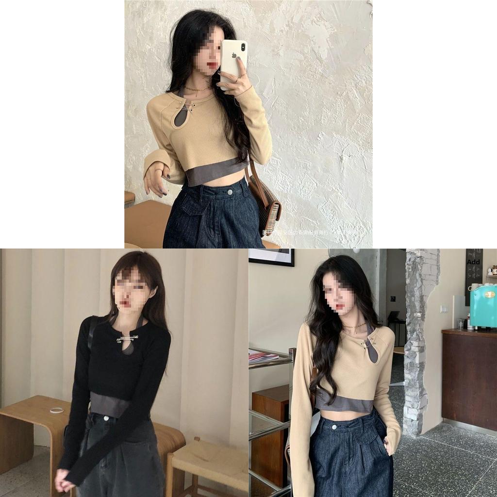 Girl Spring Autumn Short Sleeve T Shirt With Solid Color Design And Round Neck For Casual Wear