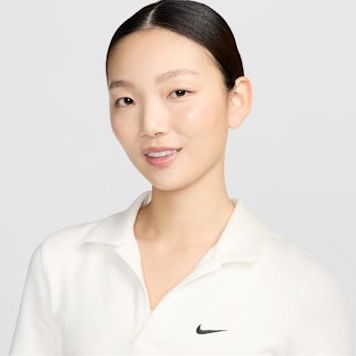 Nike Sportswear Essential Women's Short-sleeve Polo Top 'Sail/Black'