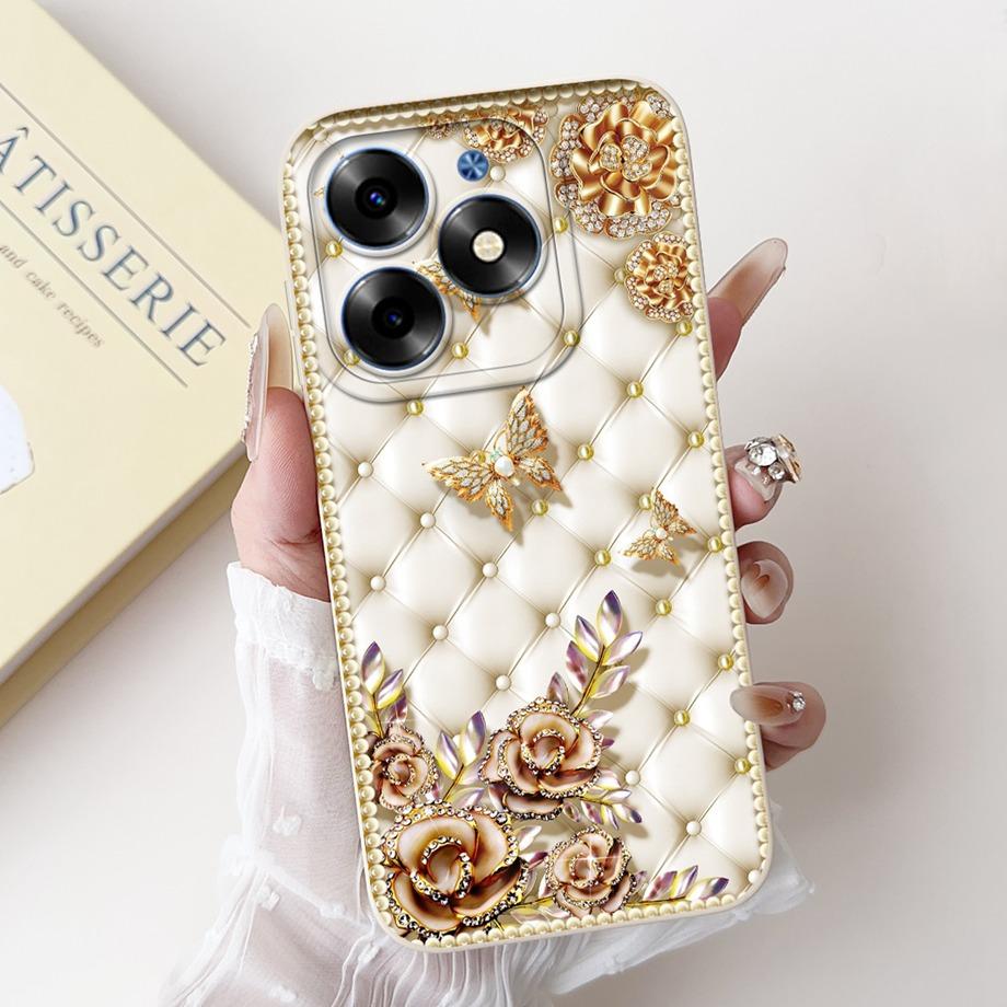Чехол для Tecno Spark Go 2024 Tecno Spark 20c 20 Pop 8 Funda Эстетичный Мультяшный Панда Кролик Защита Камеры Матовый Мягкий Чехол