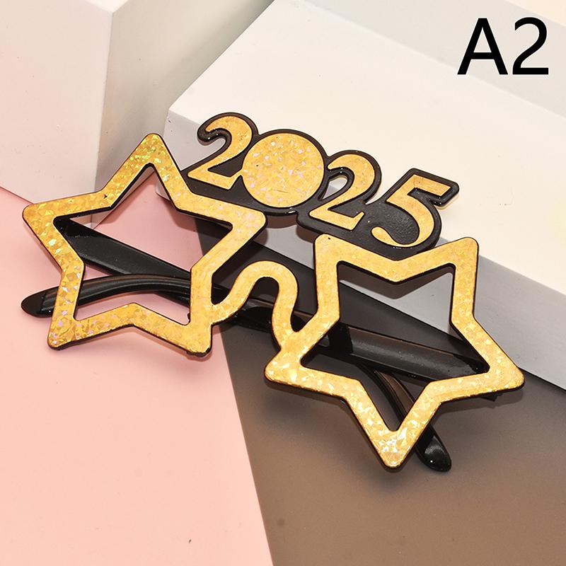 2025 Очки для вечеринки по случаю Нового года Украшения для глаз Пластиковые реквизиты Солнцезащитные очки Реквизит для фотосъемки Рождественские украшения Забавные очки