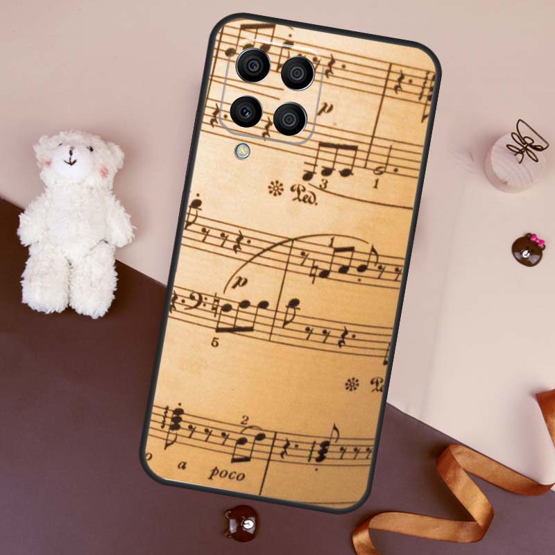 Символ ноты Чехол для пианино Для Samsung Galaxy M36 M55 M35 M15 M56 M16 M54 M14 M34 M31 M11 M13 M53 M12 M32 M52 M06