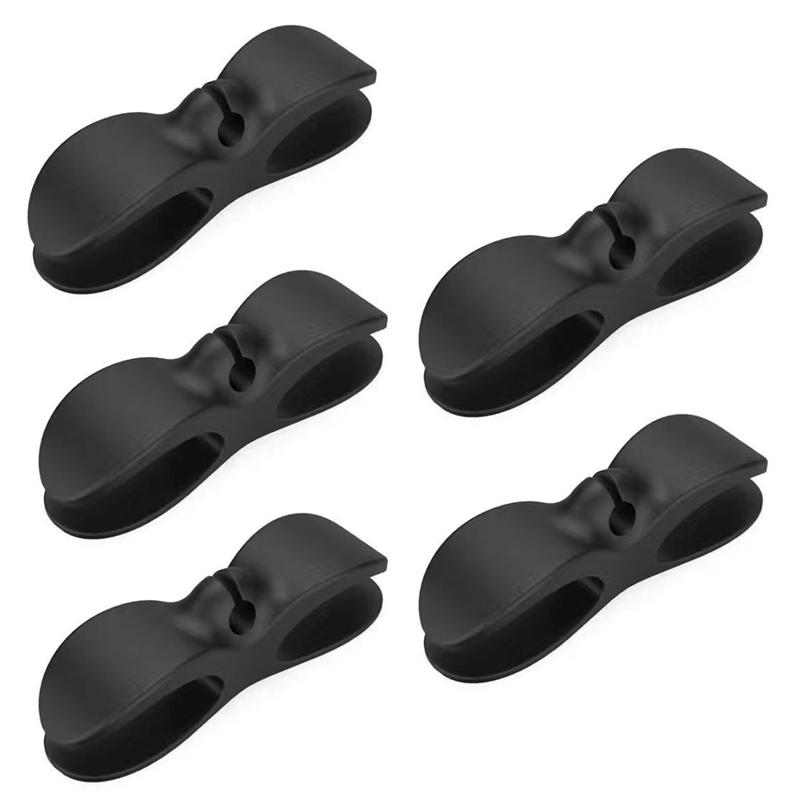 5PCS TPE Cord Organizer Charger Cable Management Clip Holder for Home Office