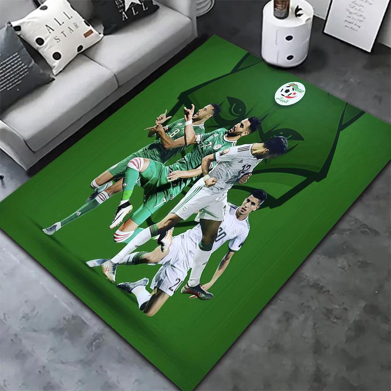 Algeria National Football Carpet Rug for Living Room Bedroom Home Sofa Decoration,Kids play Non-slip Floor Mat