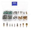 134 шт. Ассорти клапанов Шредера кондиционера R134a, комплект из 11 видов сердечников клапана переменного тока