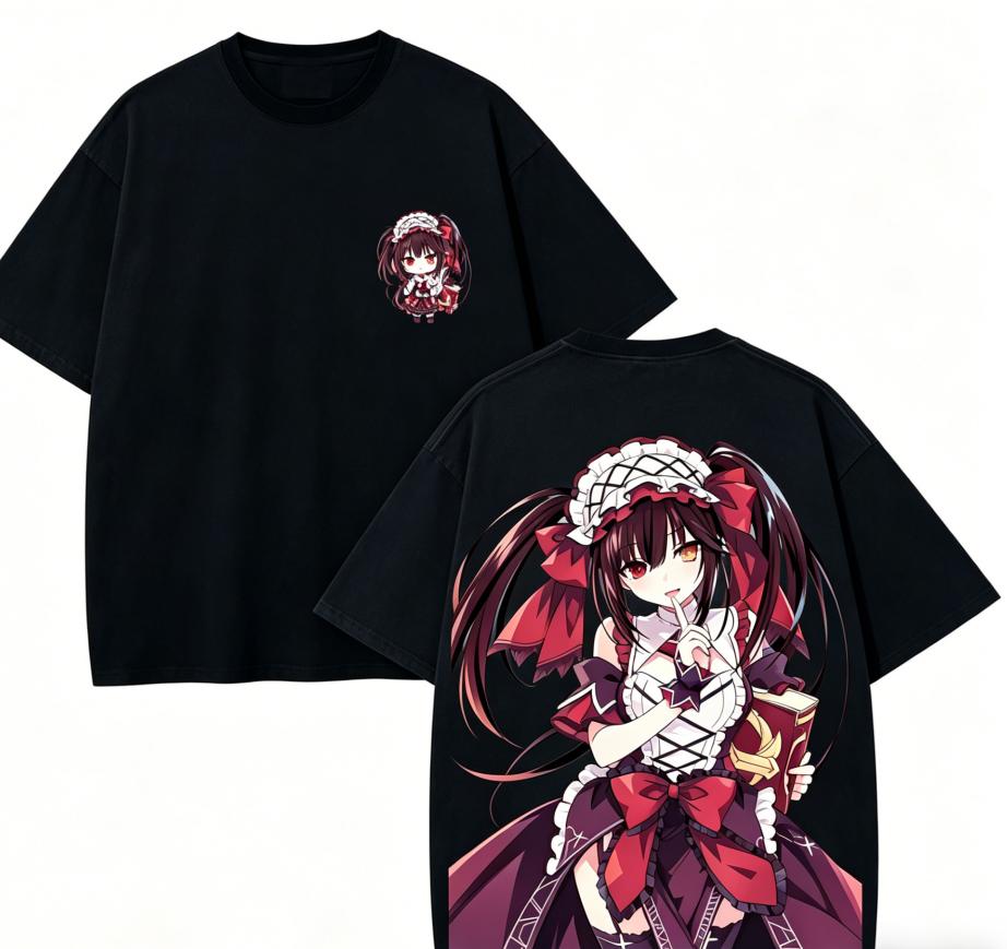Футболка для любителя аниме Date A Live Одежда на весь год индивидуальность Одежда Большой размер Унисекс Новая модель Для пар высокое качество мягкая