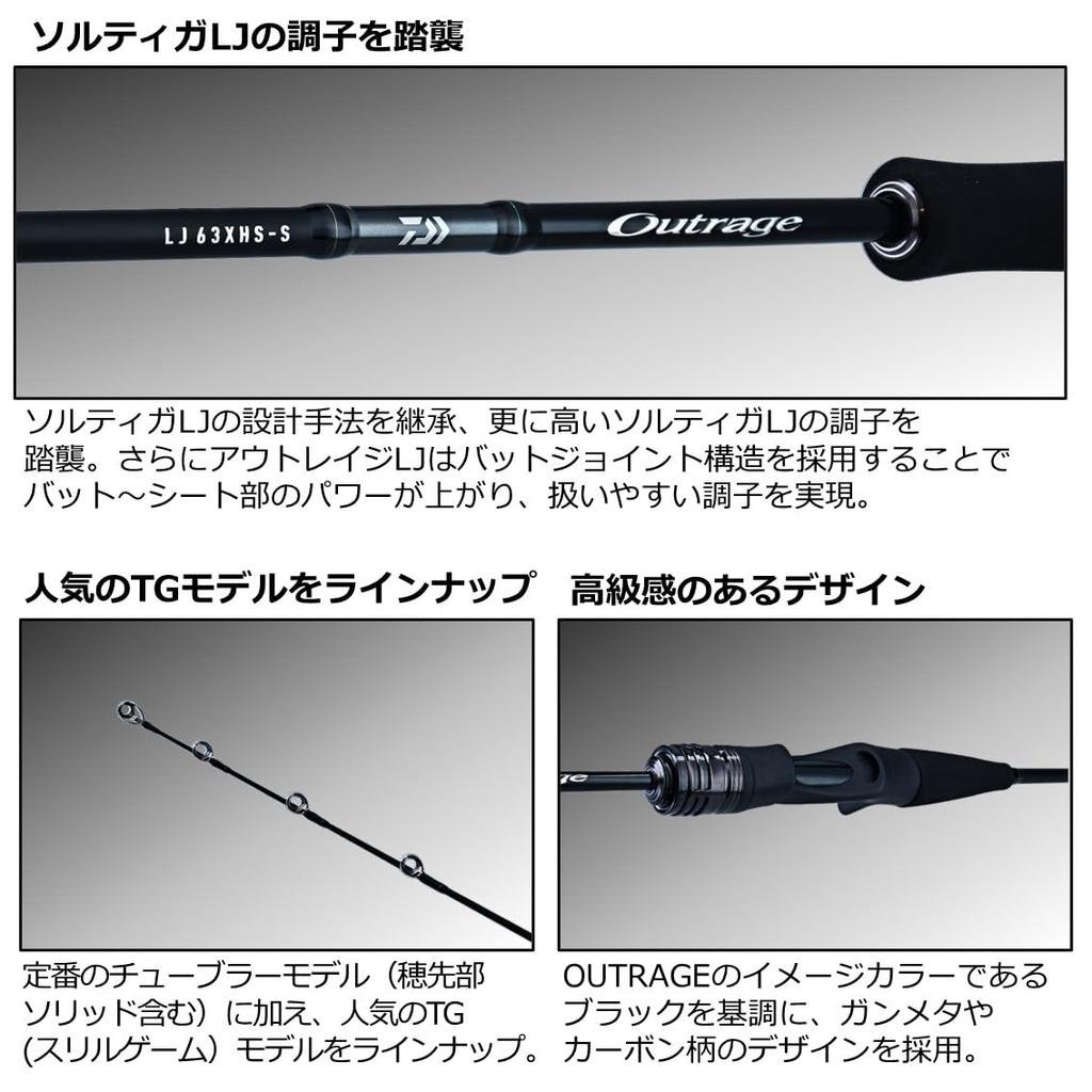 Daiwa Light Jigging Rod OUTRAGE LJ 62XHB TG