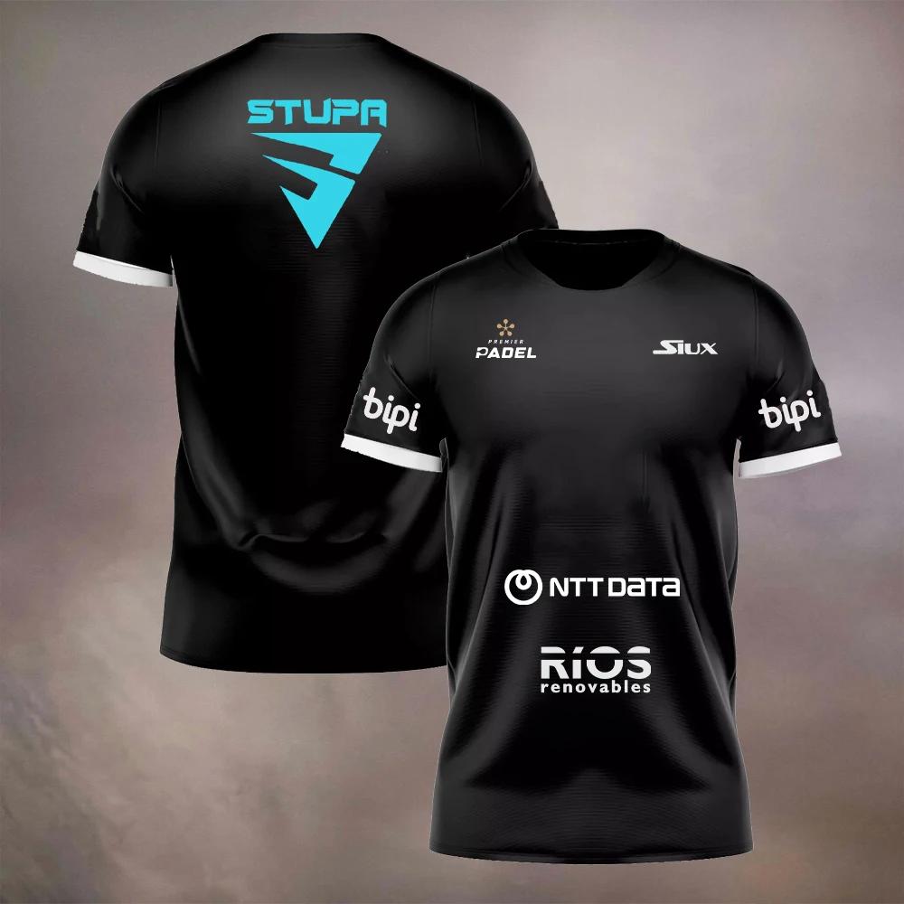 PADEL Wear Летняя быстросохнущая уличная дышащая мужская футболка с коротким рукавом для спорта на Паделе, дышащая дышащая футболка с коротким рукавом для фитнеса