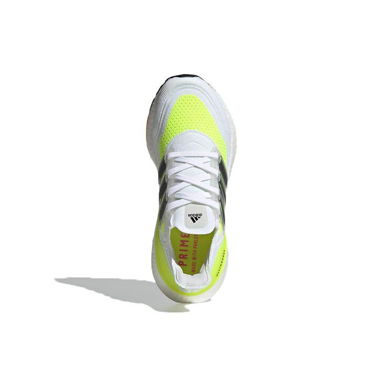 adidas UltraBoost 21 White Solar Yellow Женские кроссовки Cloud-White Core-Black FY0401
