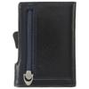 Italian Leather Aluminum Card Holder [Golbe] (Navy)