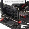 M.2 NVMe PCIe X4 X8 X16 на 5 портов SATA 3.0 Адаптерная карта Райзер III ASM1166 6 Гбит/с Корпус Сервер ПК Компьютер Расширение