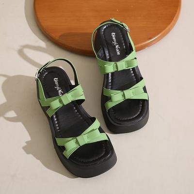 Новые женские туфли-сандалии на плоской платформе в римском стиле, летние, на высоком каблуке, повседневные женские сандалии, обувь для женщин