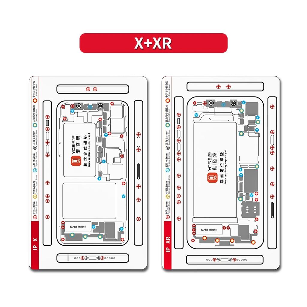 YCS Магнитная подставка для хранения винтов для iPhone X XR XS 11 12 13 14 15 16 PRO MAX PLUS MINI Подставка для запоминания винтов Хранение Инструменты для ремонта