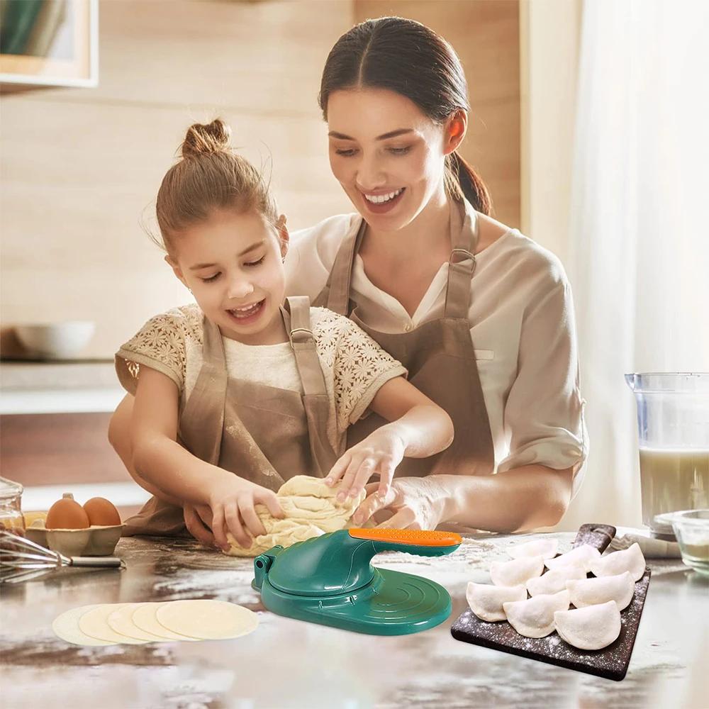 1 шт., домашний пресс для пельменей с двойной головкой, форма для обертывания пельменей, инструмент для прессования теста, кухонный пластиковый пресс для тортильи, кожа 10275