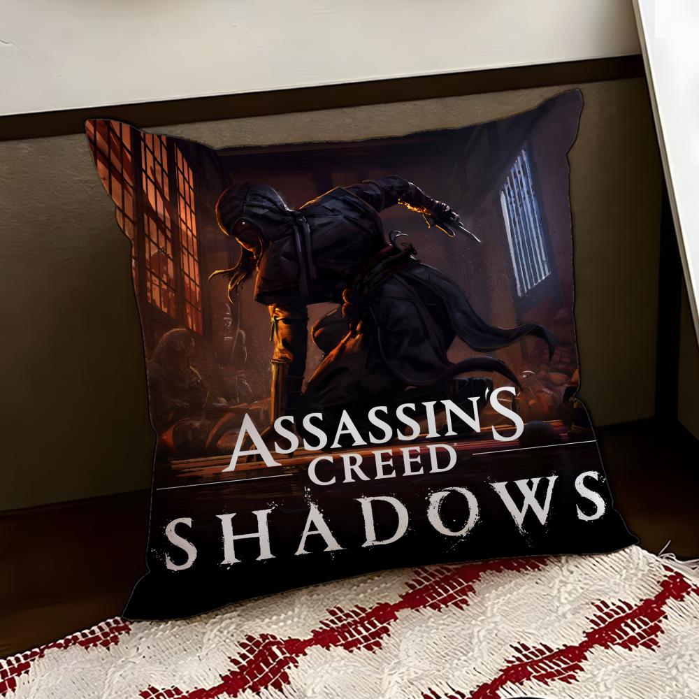 AAssassins GameCreed SShadows Cushion Cover Reversible Soft Durable Pillow Cover Home  Car MultiScene Use for Daily Comfort