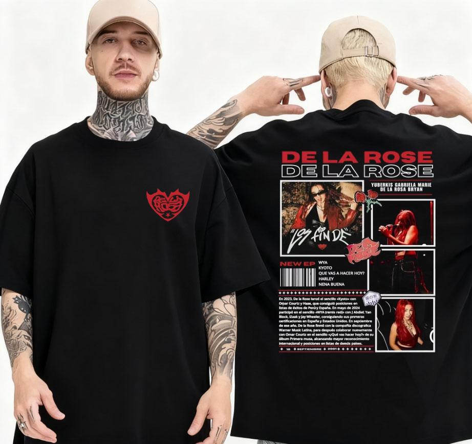 2025 Summer Singer Della Rose Album Tour Merch Tshirt Harajuku Mens Fashion Street Tshirt Casual Cotton Comfortable Tshirt
