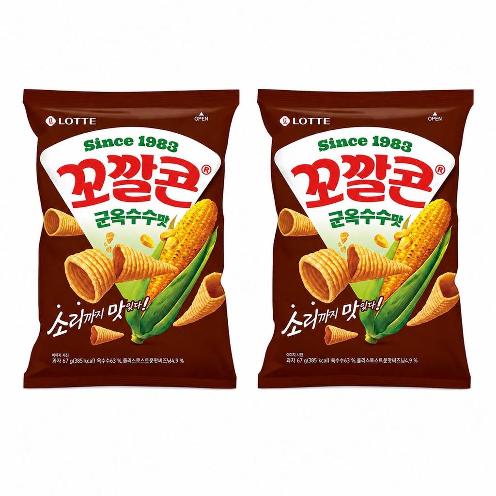 Кукурузный снэк Lotte Kokal (Вкус жареной кукурузы) 67 г