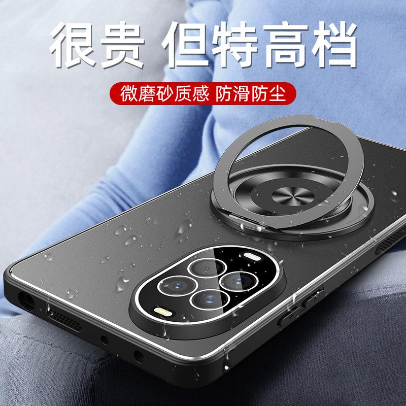 Applicable to Huawei nova11 mobile phone case nova11Ultra metal ring bracket 11pro with lens film anti-drop