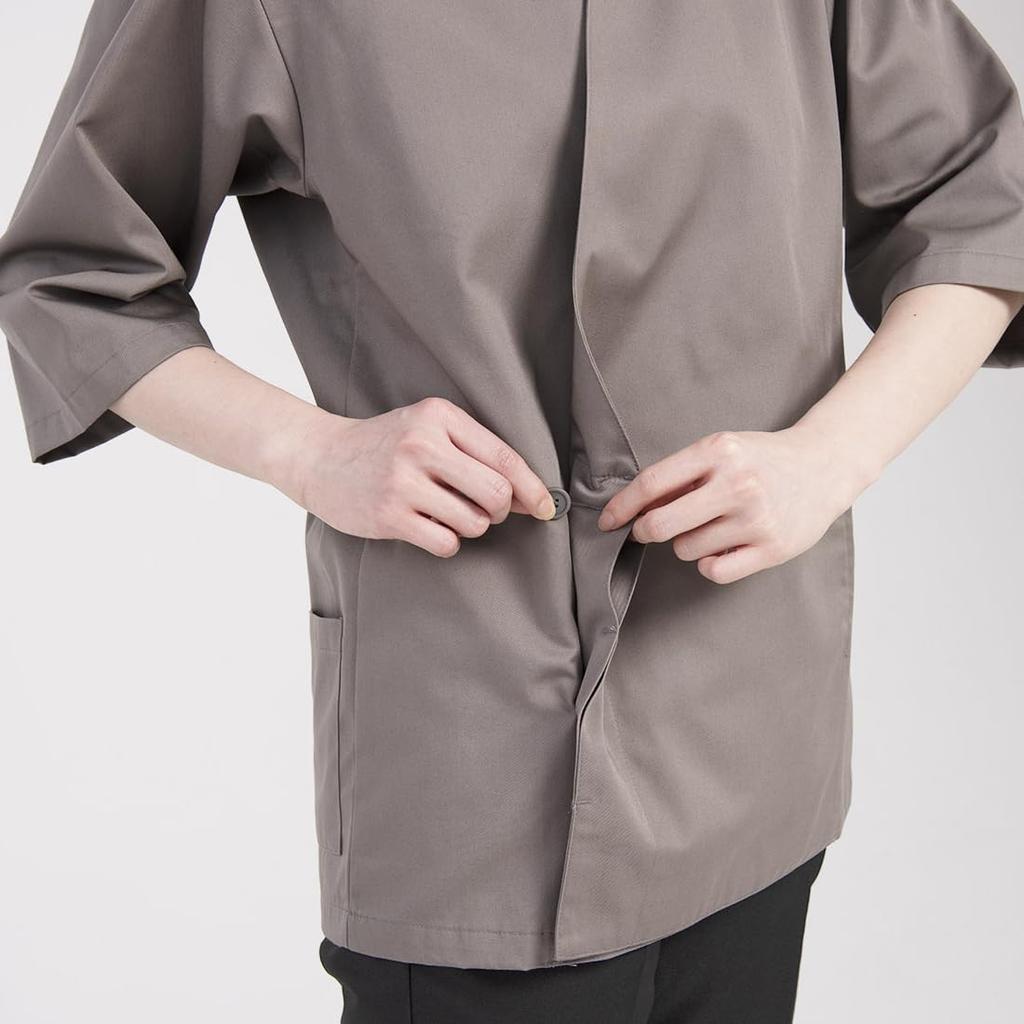 Seven Uniform EA3080-0 White Large Chef's Coat, Unisex, for Japanese Cuisine, Sushi, and Chef Wear