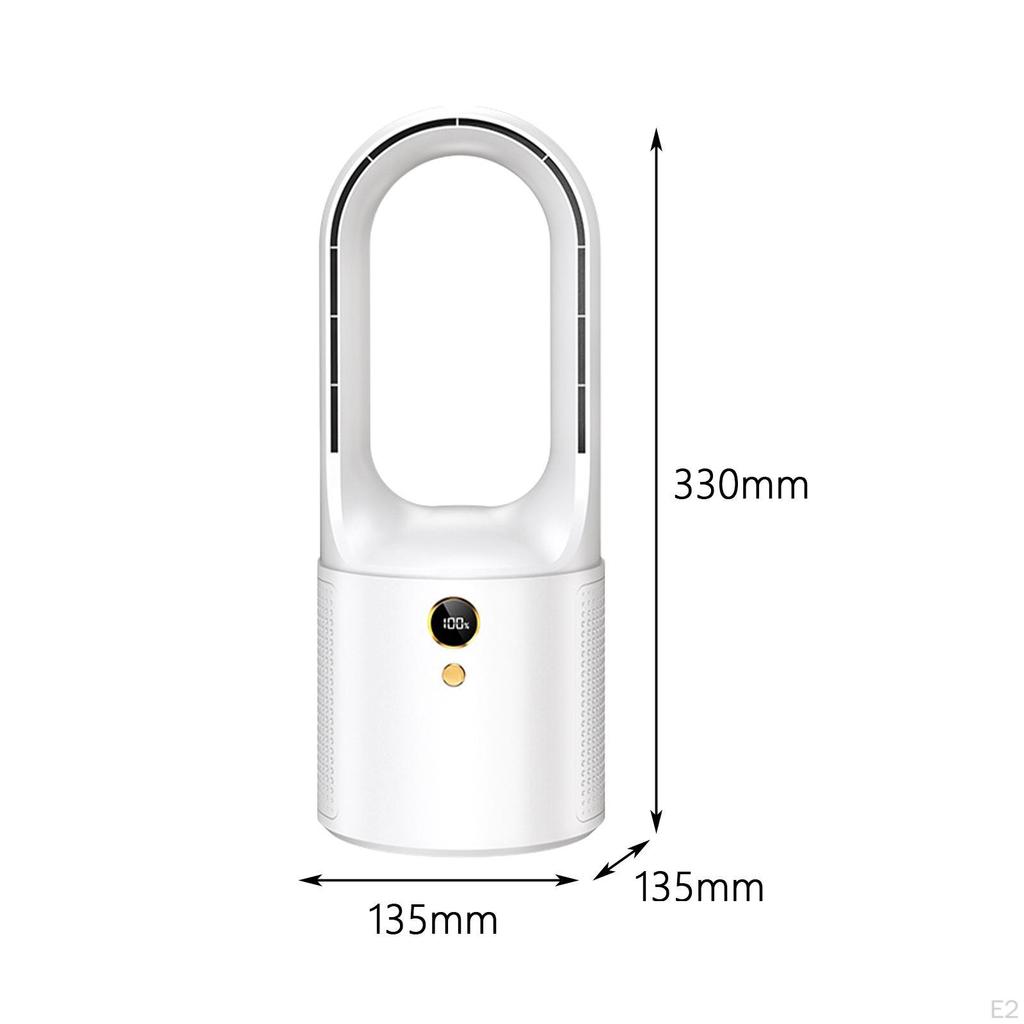 13 Inch Bladeless Fan Desktop with 6 Cooling Speeds USB Charging Touch Control for Bedroom