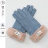 Women's Autumn/Winter Thickened Plush Knitted Gloves GLW007