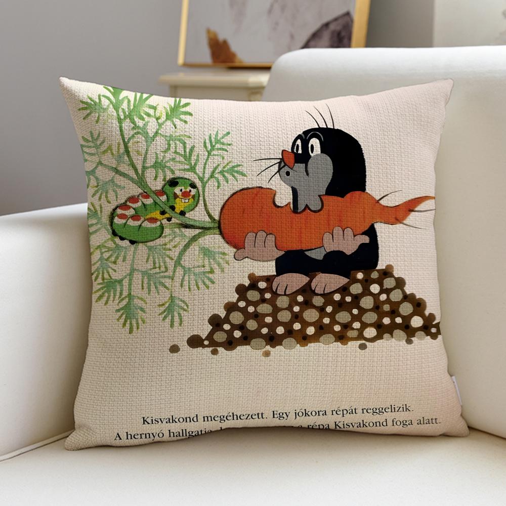 Classic KKrtekS Cushion Cover Breathable and skinfriendly linen pillowcase square removable and washable cushion