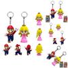 Cute Princess Peach Key Chain Pendant Featuring Super Mario Character For Collectors