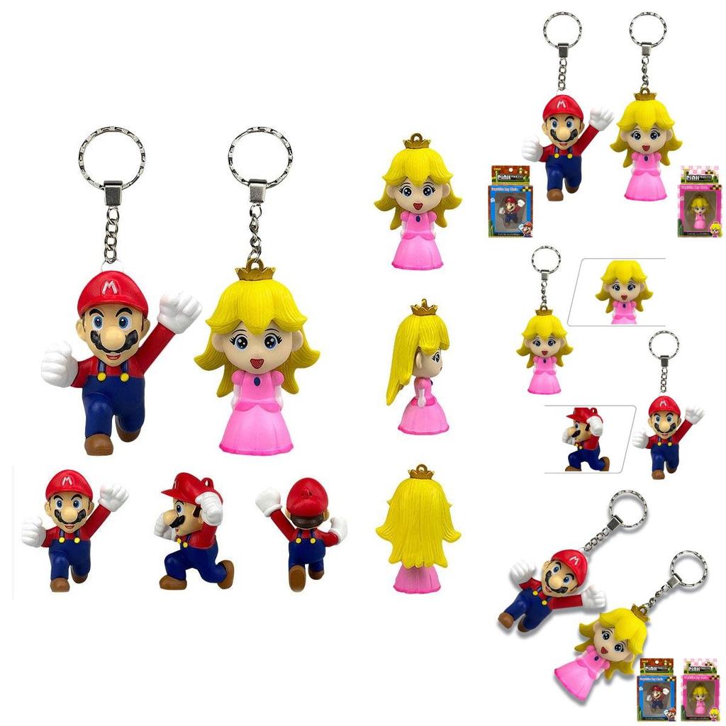 Cute Princess Peach Key Chain Pendant Featuring Super Mario Character For Collectors