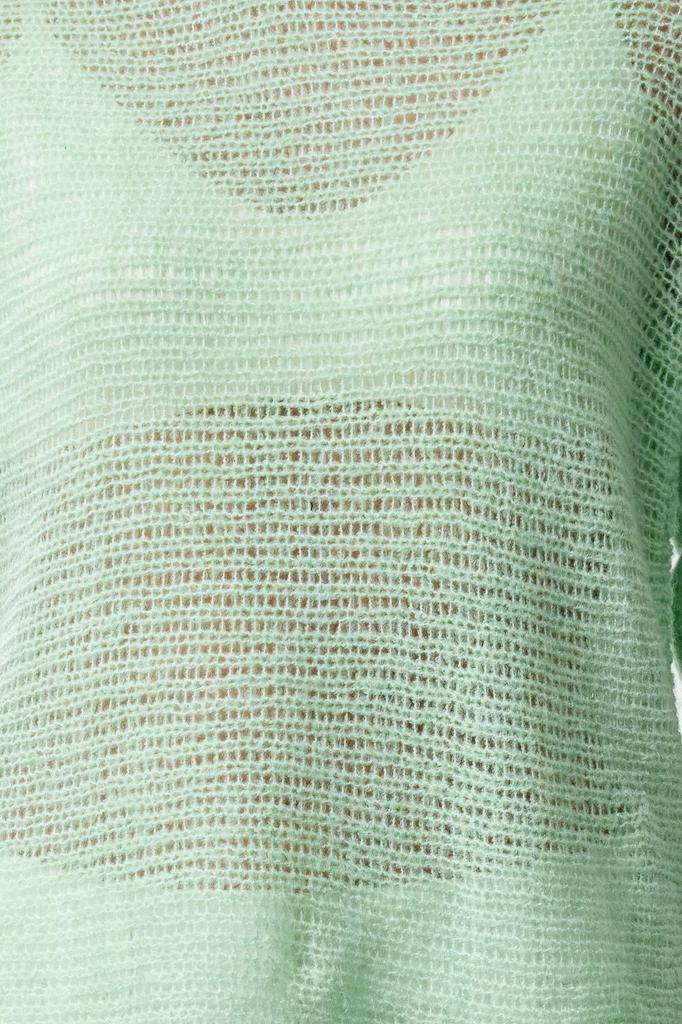 Женский модный стильный свитер, мятный прозрачный трикотажный свитер