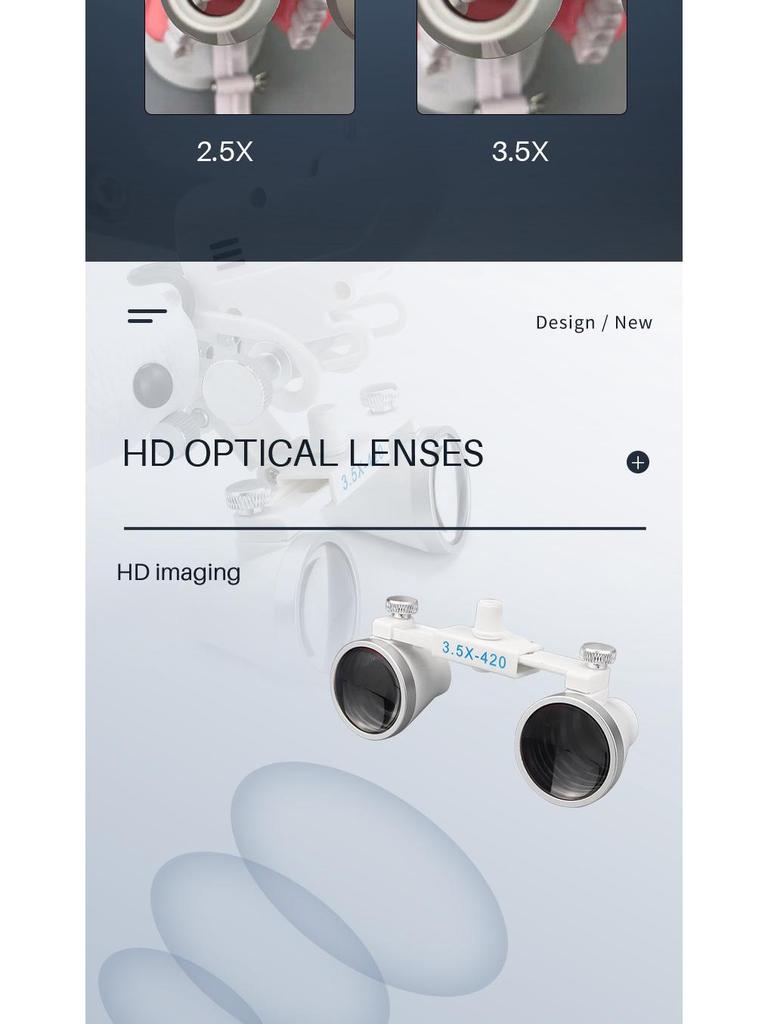 Dental & Medical Head-Mounted Magnifier with 5W Strong Light for Surgery and Orthopedics