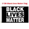 Премиальный черный баннер Black Lives Matter размером 3x5 футов, изготовленный из УФ-стойкой полиэстеровой ткани