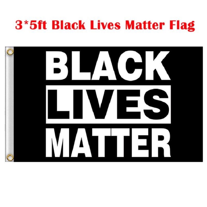 Премиальный черный баннер Black Lives Matter размером 3x5 футов, изготовленный из УФ-стойкой полиэстеровой ткани