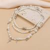 Cross Exaggerated Pearl Neckchain Elegant Women's Clavicle Chain  Jewelry Gift