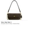 COACH Cow Leather Shoulder Bag Medium Women's Olive Green CCD07-B4OL