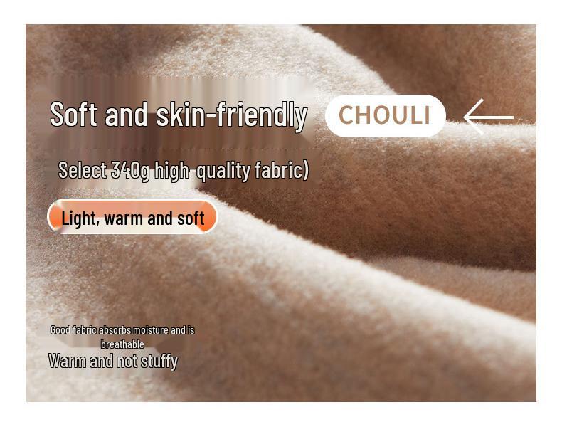 Мужской термокомплект из кашемира, похожего на шелк - Толстый, теплый и с отделкой для осени/зимы