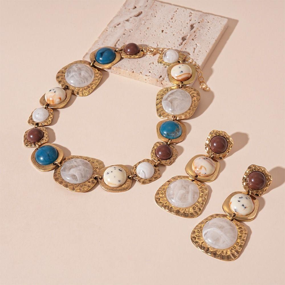 Преувеличенное неровное геометрическое колье винтажное колье-ключица женское