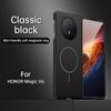 Тонкая матовая кожаная накладка для магнитного чехла для Honor Magic V6 MagicV6 5G Беспроводная зарядка Жесткая задняя крышка Capa