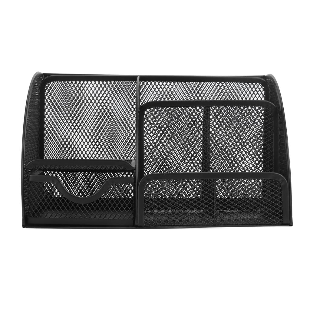 Настольный сетчатый держатель для ручек с 7 отделениями, многофункциональный, черный, для дома и офиса