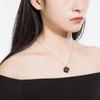 2021 Rotating Four-Leaf Clover Necklace Female Douyin Same Trendy Personality Simple Temperament Collarbone Chain Jewelry