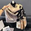 Женский ретро шарф осень-зима универсальный сочетающийся по цвету мультяшный кот длинный утолщенный теплый имитация кашемира шаль
