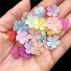 14mm 50pcs DIY Earrings 5 Petals Flower Receptacle Bouquet Department Frosted Beads Jewelry Making Accessories Handmade Materials