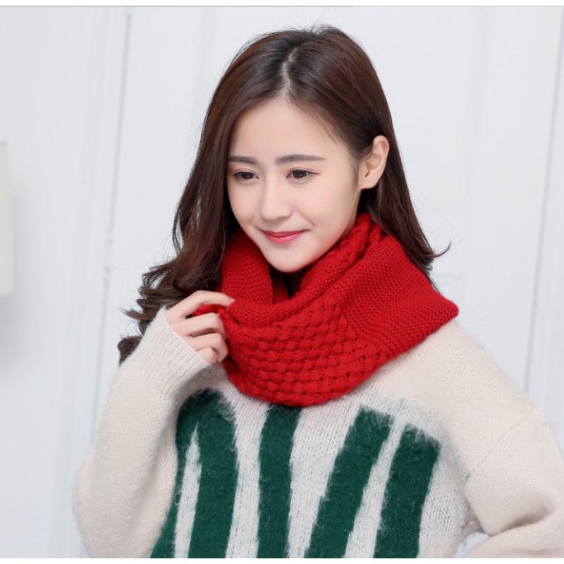 Imitation Cashmere Club Gift Print Lgo Embroidery Solid Color Double-sided Velvet Big Red Scarf Women's Shawl Fashion