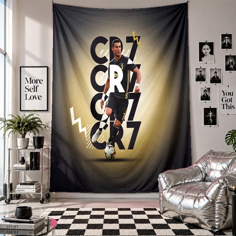 Cristiano Ronaldo Wall Tapestry Home Decor Wall Hanging Cloth for Bedroom Living Room Background