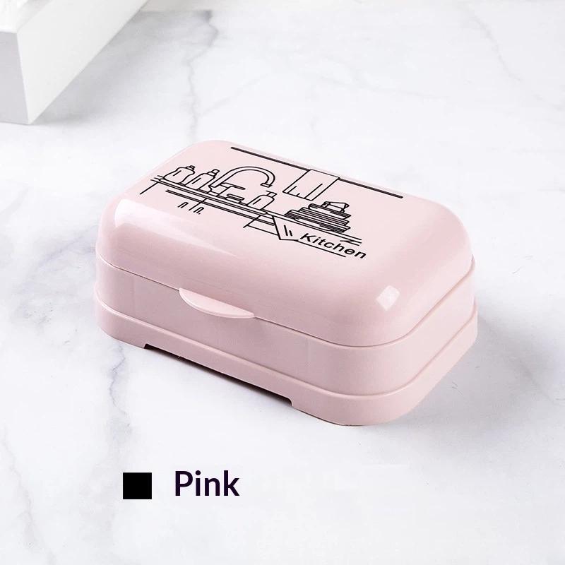 Soap Case Simple Flap Drainage Box Bathroom Toilet Waterproof Soap Storage Box Dormitory Home Travel Large Soap Dish